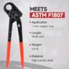 iCrimp Angle Head F1807 PEX Pipe Crimping Tool for Copper Rings - Image 2